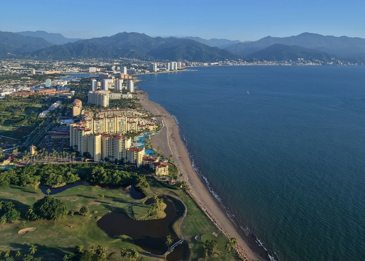 Vue aérienne de Puerto Vallarta, au Mexique.